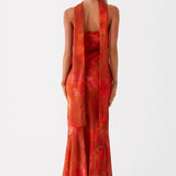 Fleur | Robe Maxi Imprimée d'Été