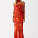 Fleur | Robe Maxi Imprimée d'Été