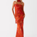 Fleur | Robe Maxi Imprimée d'Été