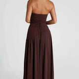 Robe Maxi | Fente et Détail Drapé