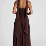 Robe Maxi | Fente et Détail Drapé