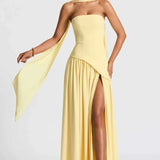 Robe Maxi | Fente et Détail Drapé