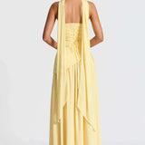 Robe Maxi | Fente et Détail Drapé