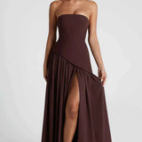 Robe Maxi | Fente et Détail Drapé