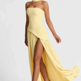 Robe Maxi | Fente et Détail Drapé