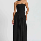 Robe Maxi | Fente et Détail Drapé