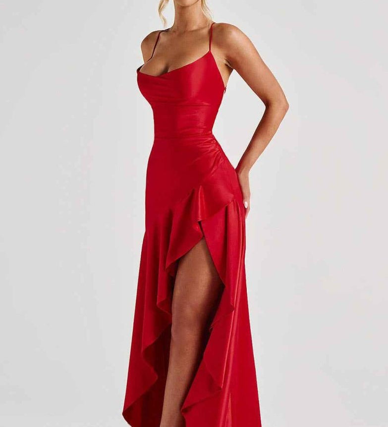 Élise | Robe Maxi à Finitions Volants