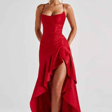 Élise | Robe Maxi à Finitions Volants