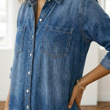 Diana™ | Combinaison en denim vintage à boutons