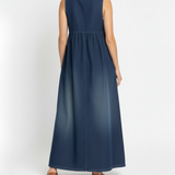 Karen™ | Robe maxi en denim lavé vintage