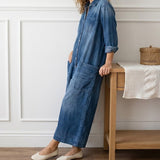 Diana™ | Combinaison en denim vintage à boutons