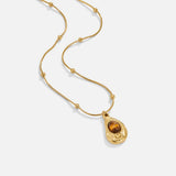 Collier Élégant en Or avec Pierre Œil-de-Tigre